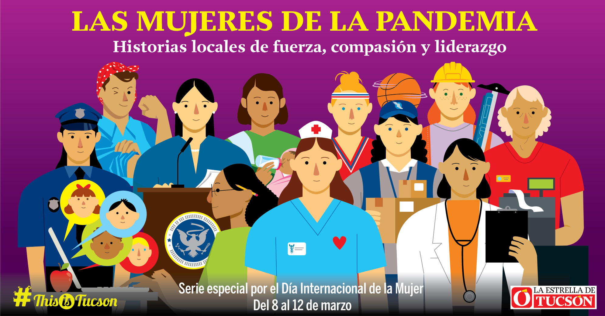 Las Mujeres de la Pandemia, ilustración